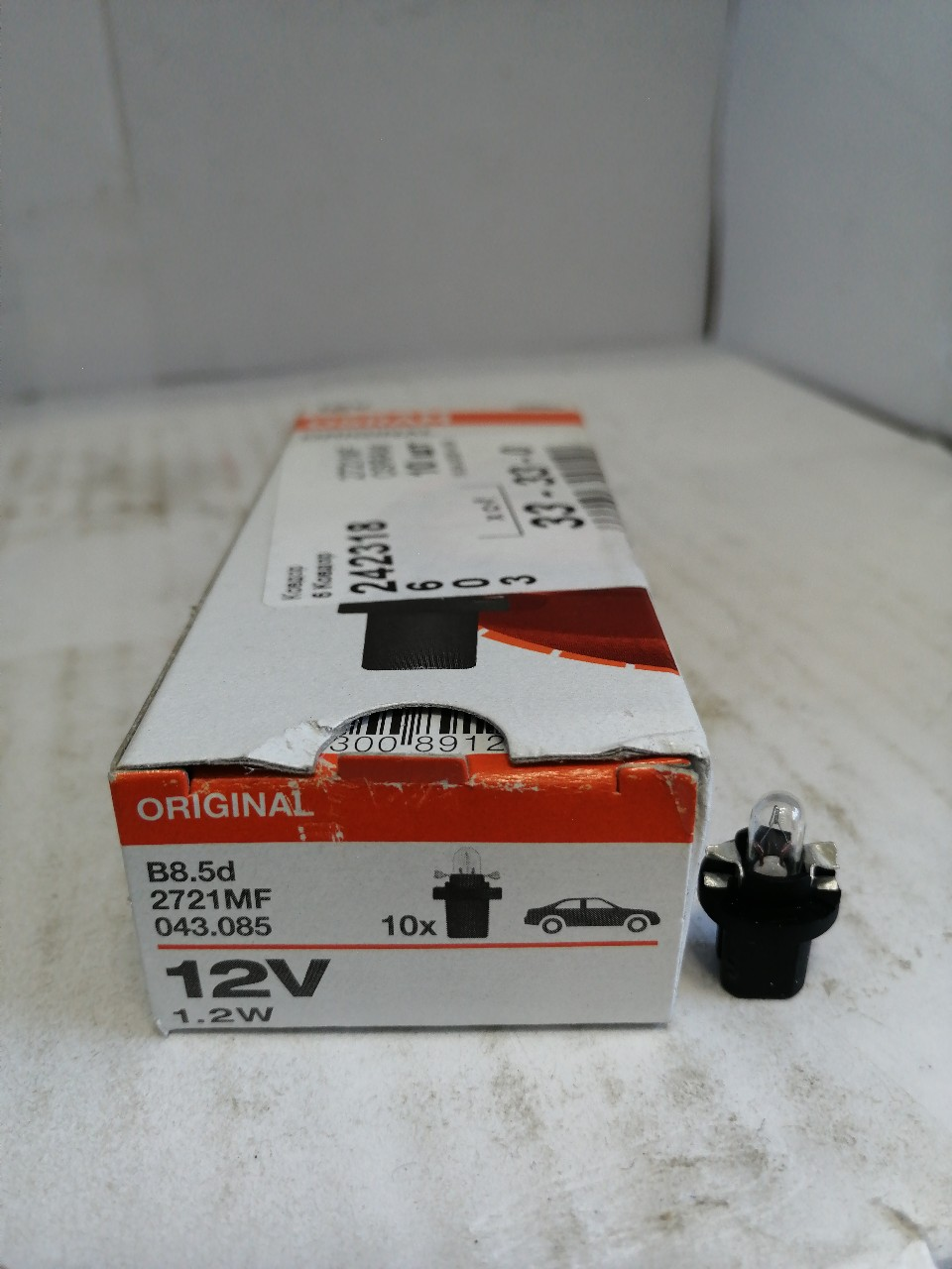 Купить запчасть OSRAM - 2721MF Лампа приб.пан. (1,2W) цоколь B8,5d пластик чёрный 12V 2721MF 4050300891255