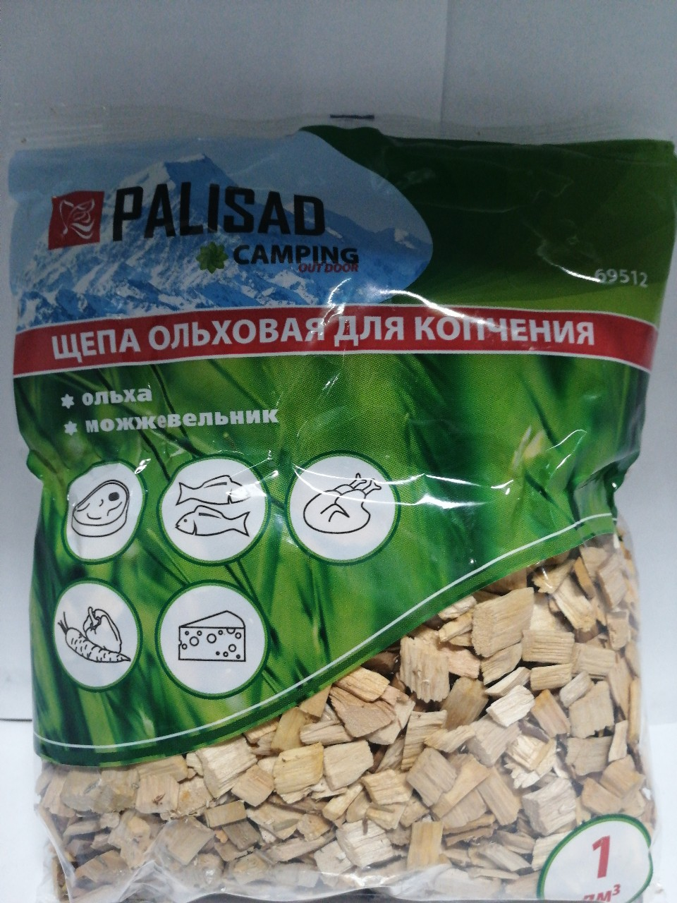 Купить запчасть PALISAD - 69512 Щепа ольховая с можжевельником для копчения, Россия Camping// Palisad
