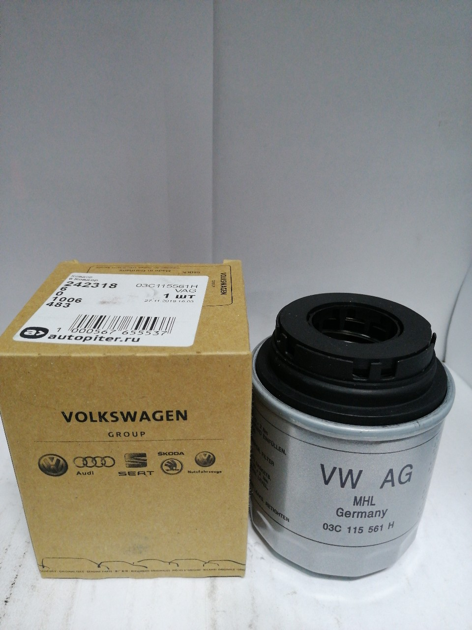 Купить запчасть VAG - 03C115561H Фильтр масляный AUDI A3 1.4T 07>, VW Golf V 07>/Jetta III 07>/Passat 07>/Scirocco 08>/Tiguan 07>/Tou