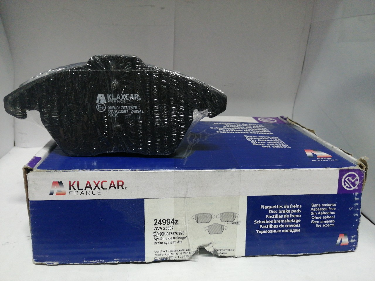 Купить запчасть KLAXCAR FRANCE - 24994Z КОЛОДКИ ПЕР AUDI A3 ДИСК 15 