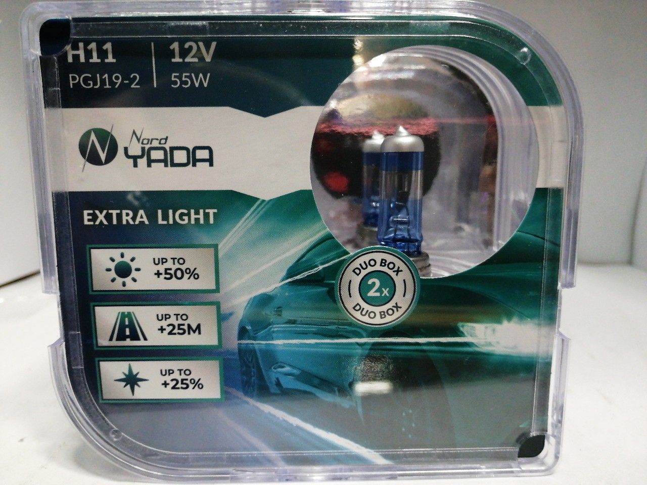 Купить запчасть NORD YADA - 907367 H11 12V 55W автолампа EXTRA LIGHT +50 % Plastic case - 2шт