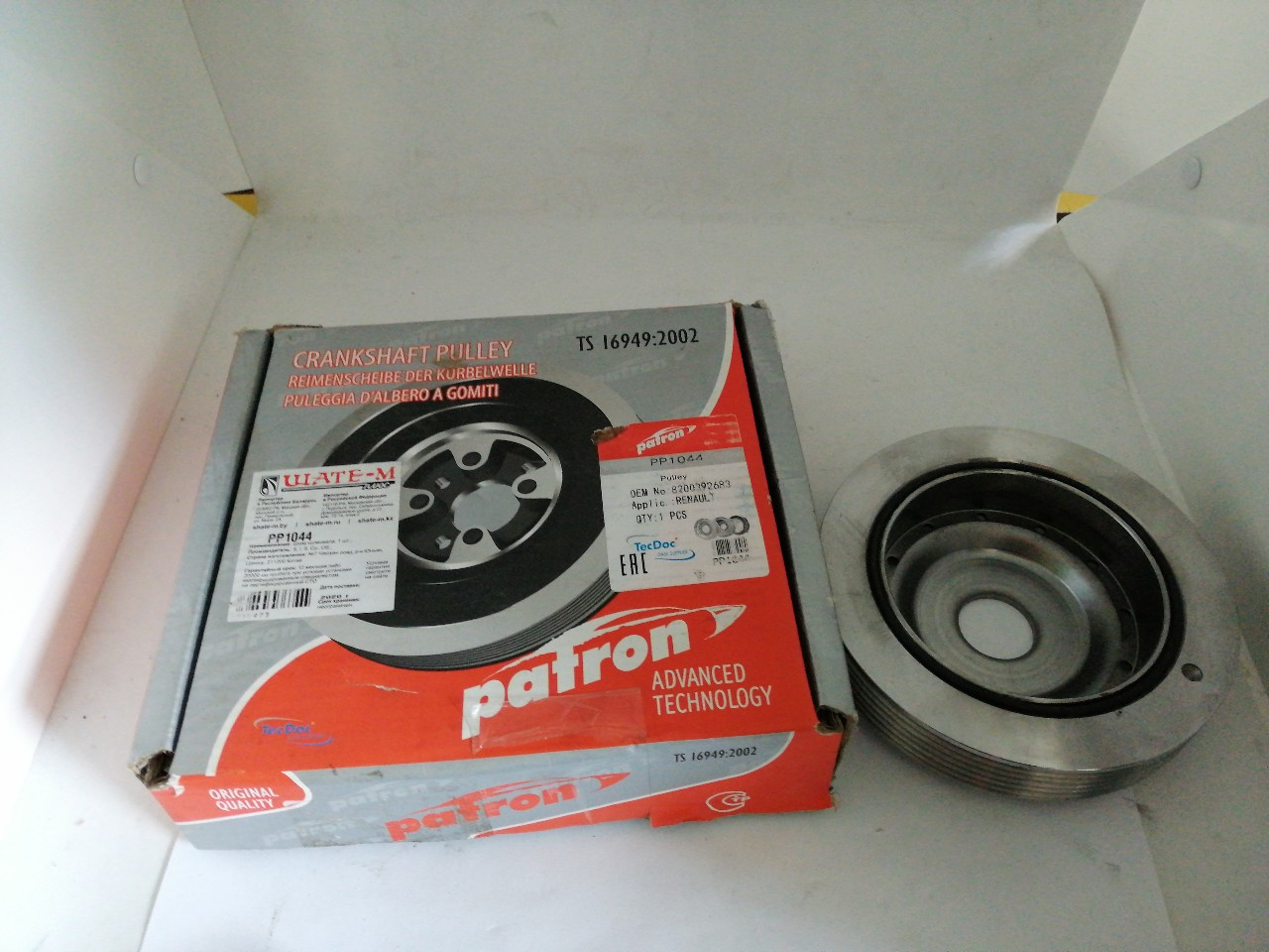 Купить запчасть PATRON - PP1044 Шкив коленвала Renault Clio, Laguna 1/2/Megane 2 1.6 16v K7M 97- (ГАРАНТИЯ 12 мес/20000км)