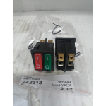 Купить Nord YADA 905449 Клавиша 250V 15А ДВОЙНАЯ красная/зеленая с подсветкой (6конт.) ON-OFF TM Nord YADA
