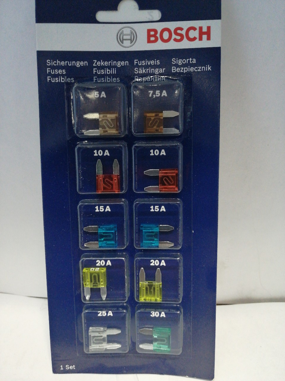 Купить запчасть BOSCH - 1987529038 Набор предохранителей Mini (10 шт.)