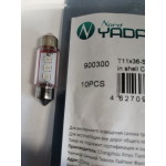 Купить NORD YADA 900300 Лампа светодиод Т11 (12-5-2-х цок.салон.,ном.знака) C5W 12V красная (3LED диода) 