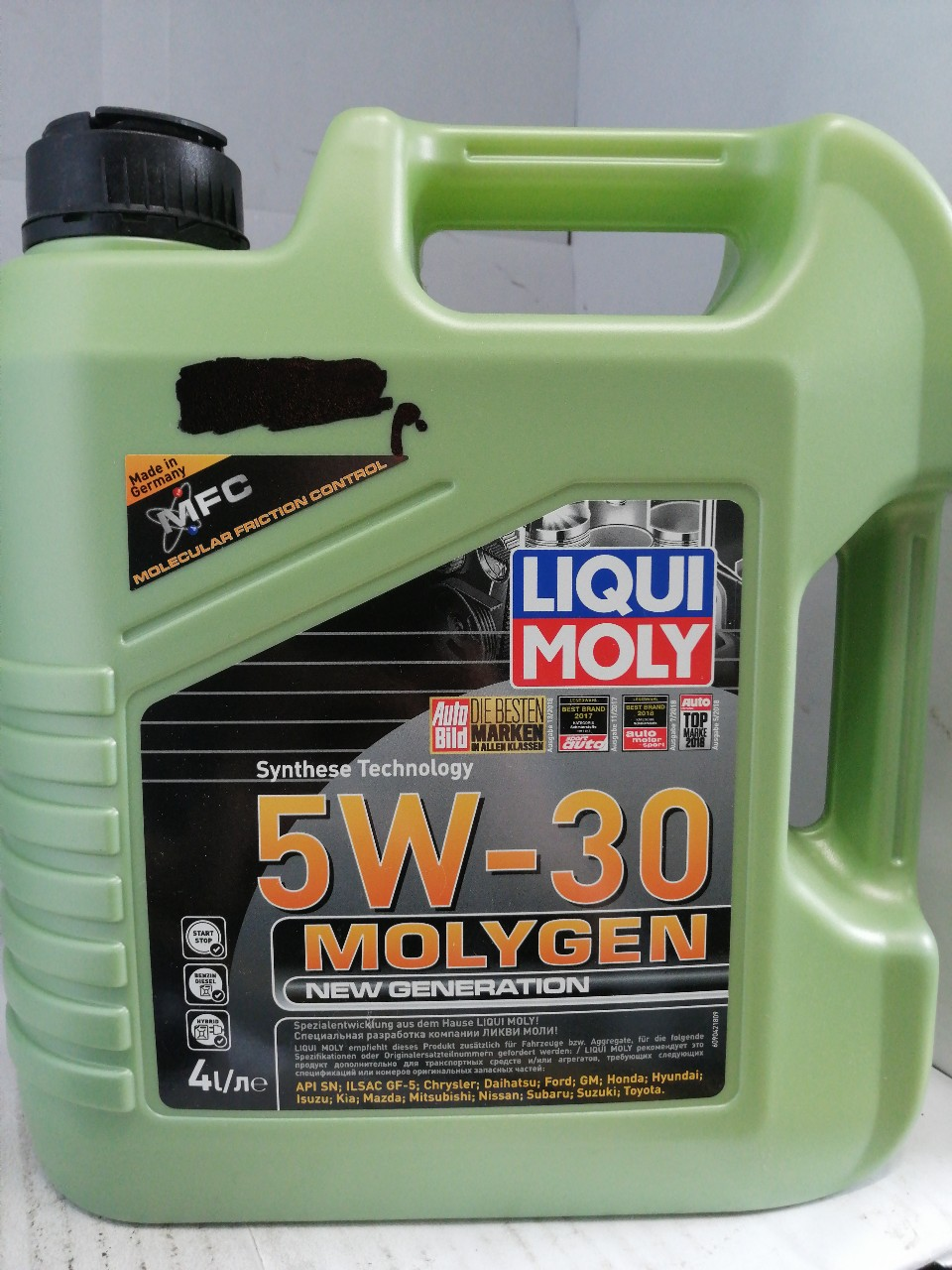 Купить запчасть LIQUI MOLY - 9042 9042 LiquiMoly НС-синт. мот.масло Molygen New Generation 5W-30 (4л)