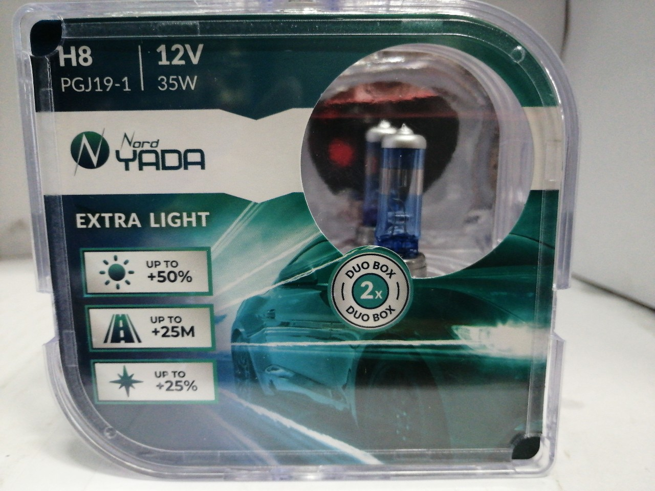 Купить запчасть NORD YADA - 907366 H8 12V 35W автолампа EXTRA LIGHT +50 % Plastic case - 2шт