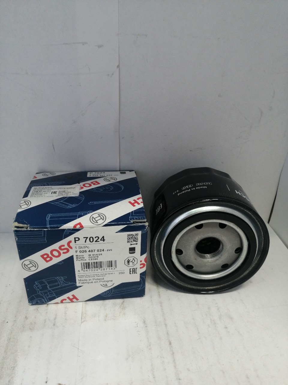 Купить запчасть BOSCH - F026407024 Фильтр масляный FIAT: DUCATO 06-, DUCATO автобус 06-, DUCATO фургон 06- \ IVECO: DAILY II 99-, DAILY