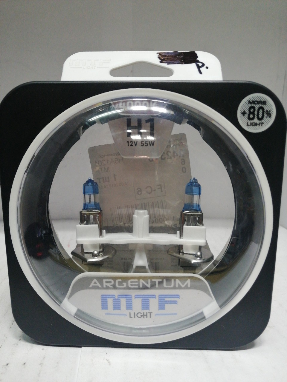 Купить запчасть MTF - H8A1201 Лампа MTF H1-12-55 +80@00K Argentum NEW набор 2шт