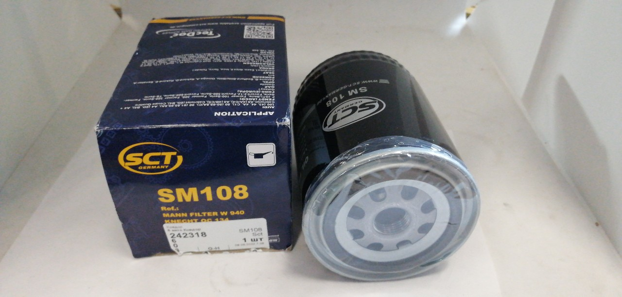 Купить запчасть SCT - SM108 Фильтр масляный VW Transporter T3 1,6 D/TD, Polo II/III D/TD, Jetta I/II D/TD, Golf I/II/III D/TD"SC