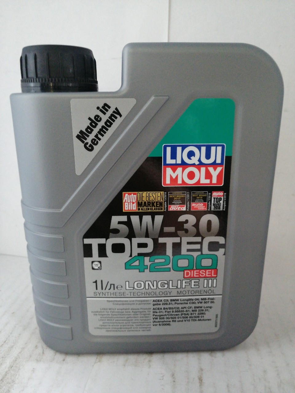 Купить запчасть LIQUI MOLY - 2375 НС-синт. мот.масло Top Tec 4200 Diesel 5W-30 C3 (1л)