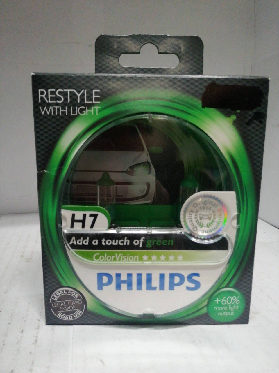 Купить запчасть PHILIPS - 12972CVPGS2 Лампа галогеновая H7 ColorVision +60% зеленый 12V 55W PX26d S2