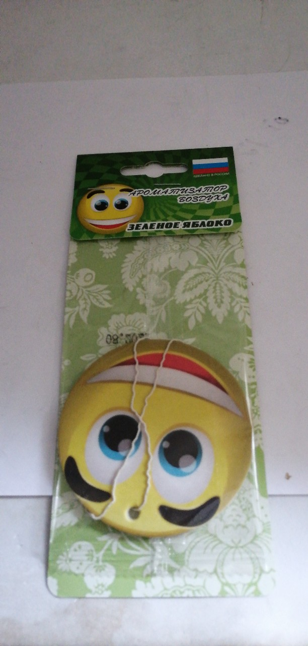 Купить запчасть AUTO-GUR - 460341 Ароматизатор Смайлик (ЯБЛОКО) освежитель картон