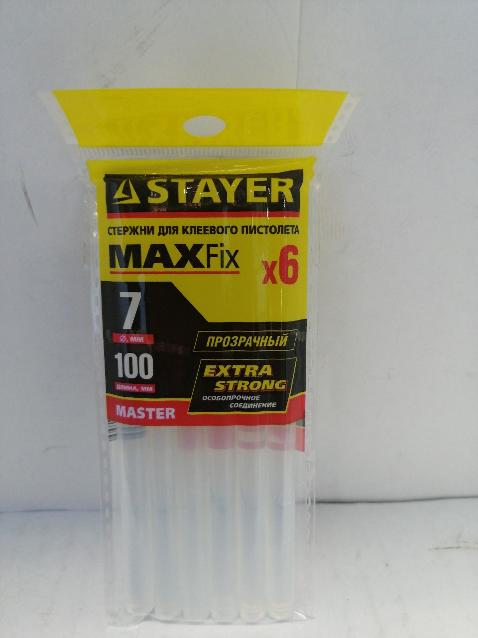 Купить запчасть STAYER - 206817TS06 Стержни STAYER "MASTER" для клеевых (термоклеящих) пистолетов, прозрачные, 7х100мм, 6шт