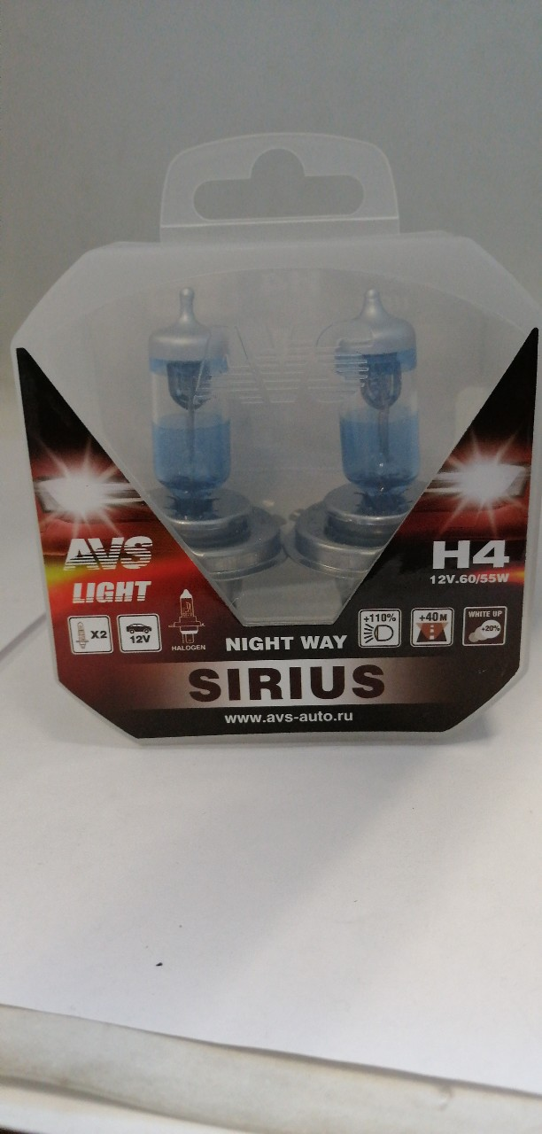 Купить запчасть AVS INDUSTRIAL CO - A78949S Галогенная лампа AVS SIRIUS/NIGHT WAY/ PB H4.12V.60/55W-2шт. (10)