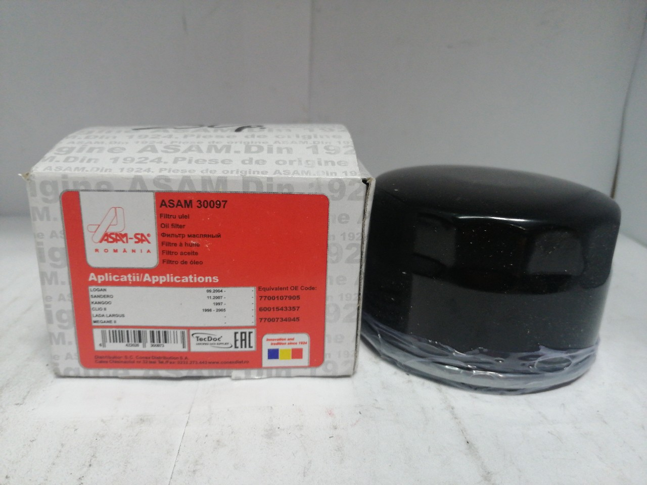 Купить запчасть ASAM - 30097 Фильтр масляный MITSUBISHI Carisma/Space Star, NISSAN Note/Qashqai, RENAULT Clio I-III/Laguna/Logan/