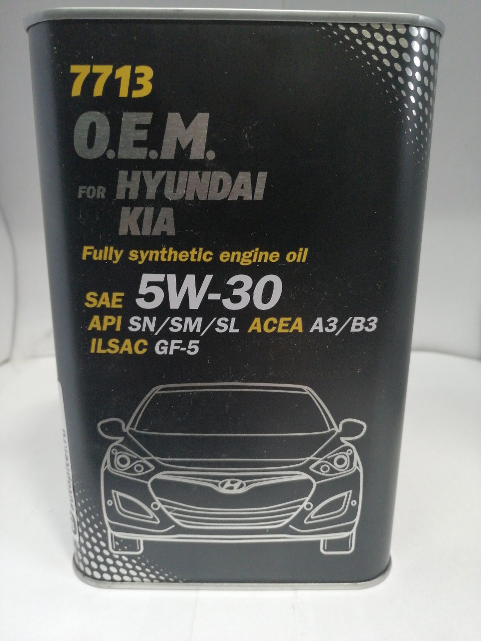 Купить запчасть MANNOL - 4056 7713 O.E.M. for Hyundai Kia 5W-30 (1л.) metal