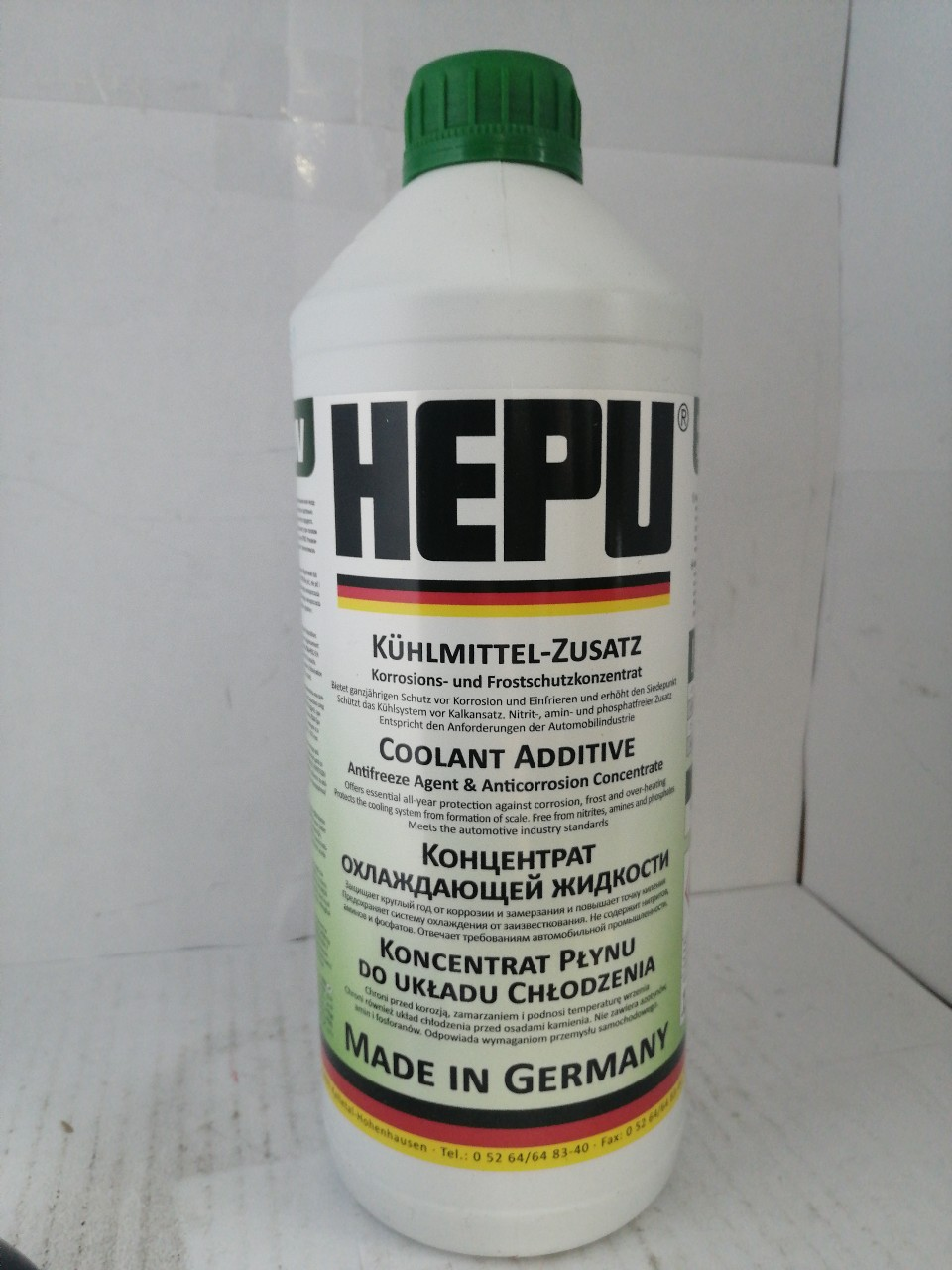 Купить запчасть HEPU - P999GRN [Антифриз [зелёный] 1,5л.][Универсальный (соответствует BS 6580 (UK), ASTM D3306, JIS K 2234, UNE 26