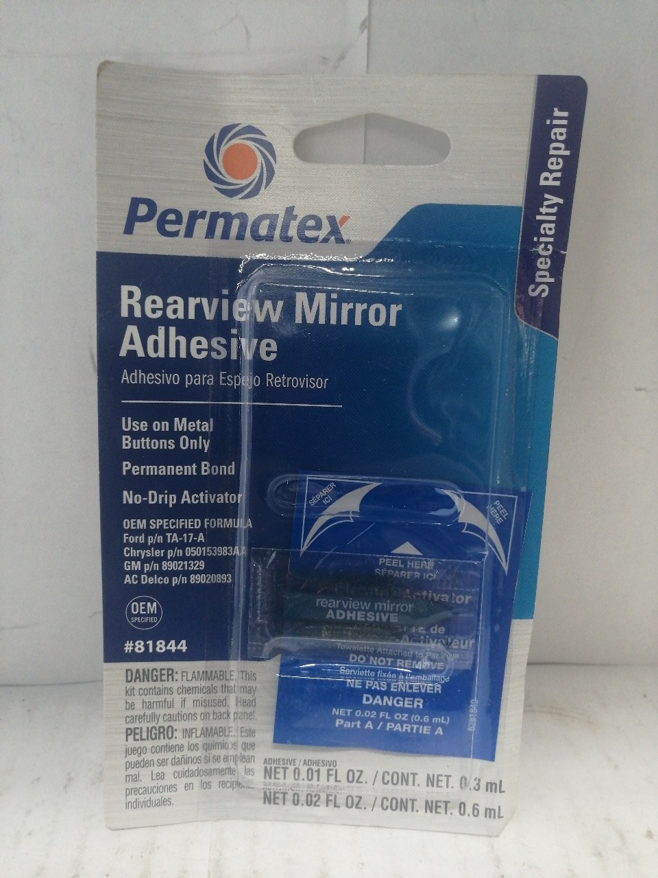Купить запчасть PERMATEX - 81844 Permatex 81844 Набор профессиональный Клей для зеркала заднего вида 6мл