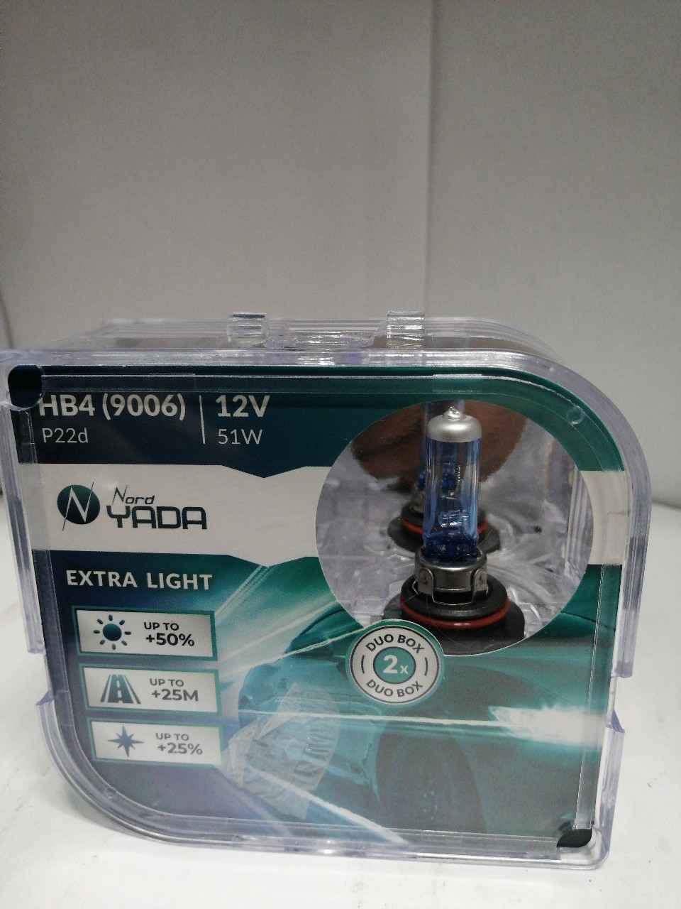 Купить запчасть NORD YADA - 907369 HB4(9006) 12V 51W автолампа EXTRA LIGHT +50 % Plastic case - 2шт