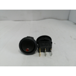 Купить Nord YADA 905476 Клавиша 12V 20А круглая черная с красной LED подсветкой (3конт.) ON-OFF TM Nord YADA