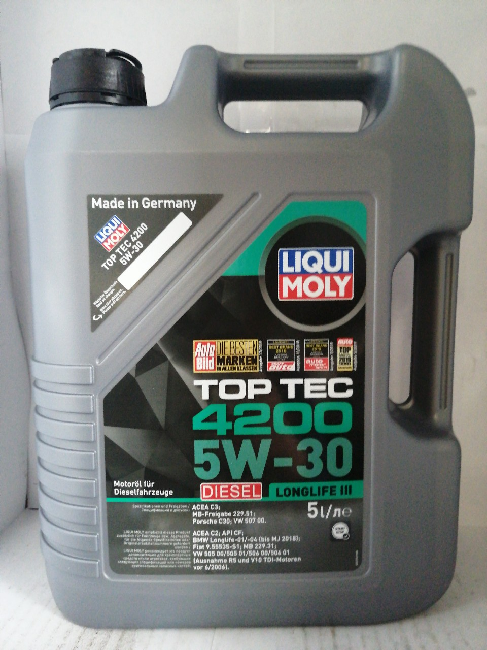 Купить запчасть LIQUI MOLY - 2376 НС-синт. мот.масло Top Tec 4200 Diesel 5W-30 C3 (5л)