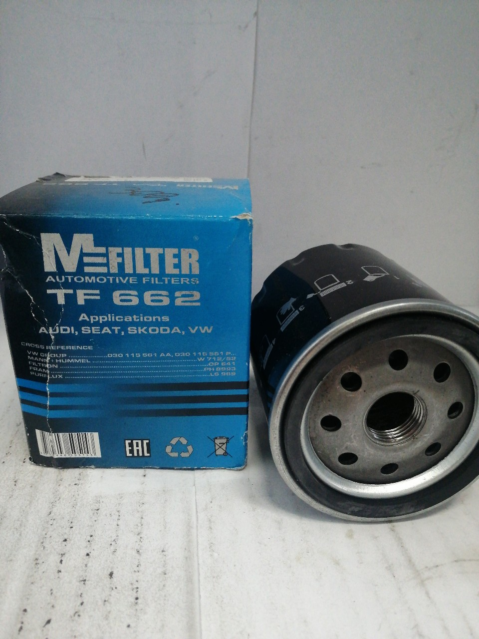 Купить запчасть MFILTER - TF662 ФИЛЬТР МАСЛ VW GOLF III/POLO/VENTO 1.4-1.6/1.6FSI 91-