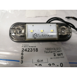Купить ТехАвтоСвет 160013LED Фонарь контурный унив-й 160 белый; 3LED с прокладкой; 12-24В (SAMSUNG) (ТАС) 160-01-3LED