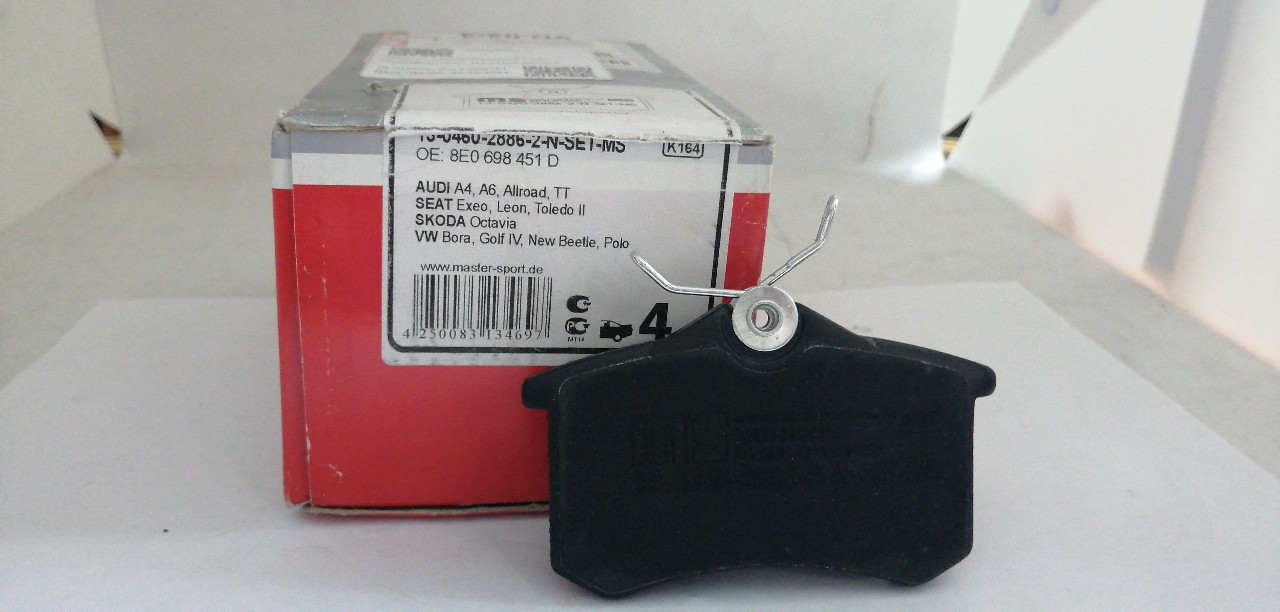 Купить запчасть MASTER-SPORT - 13046028862NSETMS КОЛОДКИ ЗАД.VW GOLF/ POLO/ VENTO/ PASSAT WVA20961
