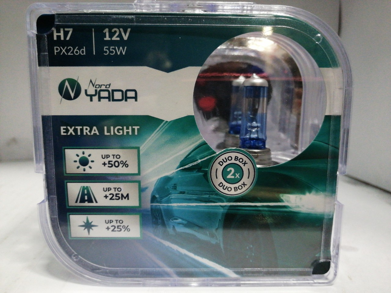 Купить запчасть NORD YADA - 907365 H7 12V 55W автолампа EXTRA LIGHT +50 % Plastic case - 2шт
