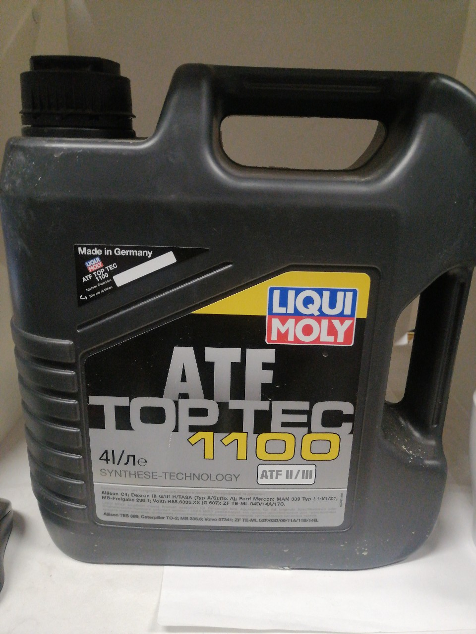 Купить запчасть LIQUI MOLY - 7627 Масло трансмиссионное HC-синтетическое Top Tec ATF 1100 4л