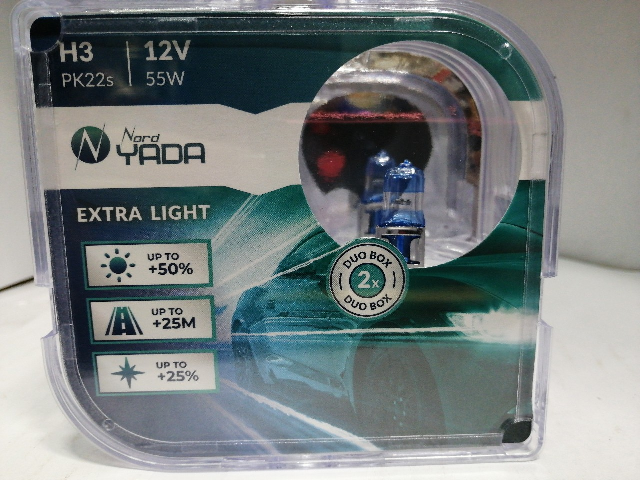 Купить запчасть NORD YADA - 907363 H3 12V 55W автолампа EXTRA LIGHT +50 % Plastic case - 2шт