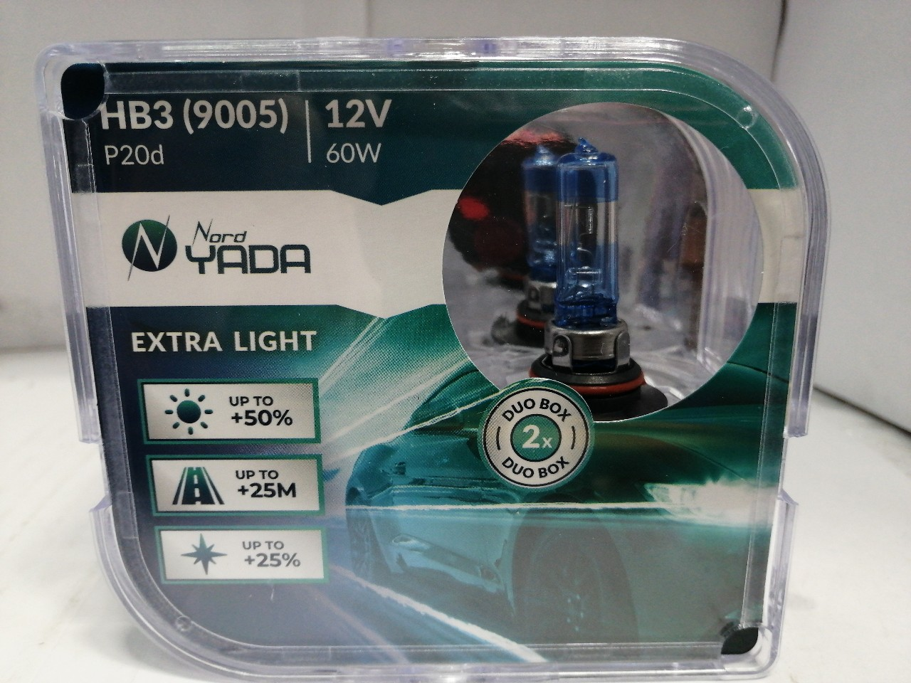 Купить запчасть NORD YADA - 907368 HB3(9005) 12V 60W автолампа EXTRA LIGHT +50 % Plastic case - 2шт