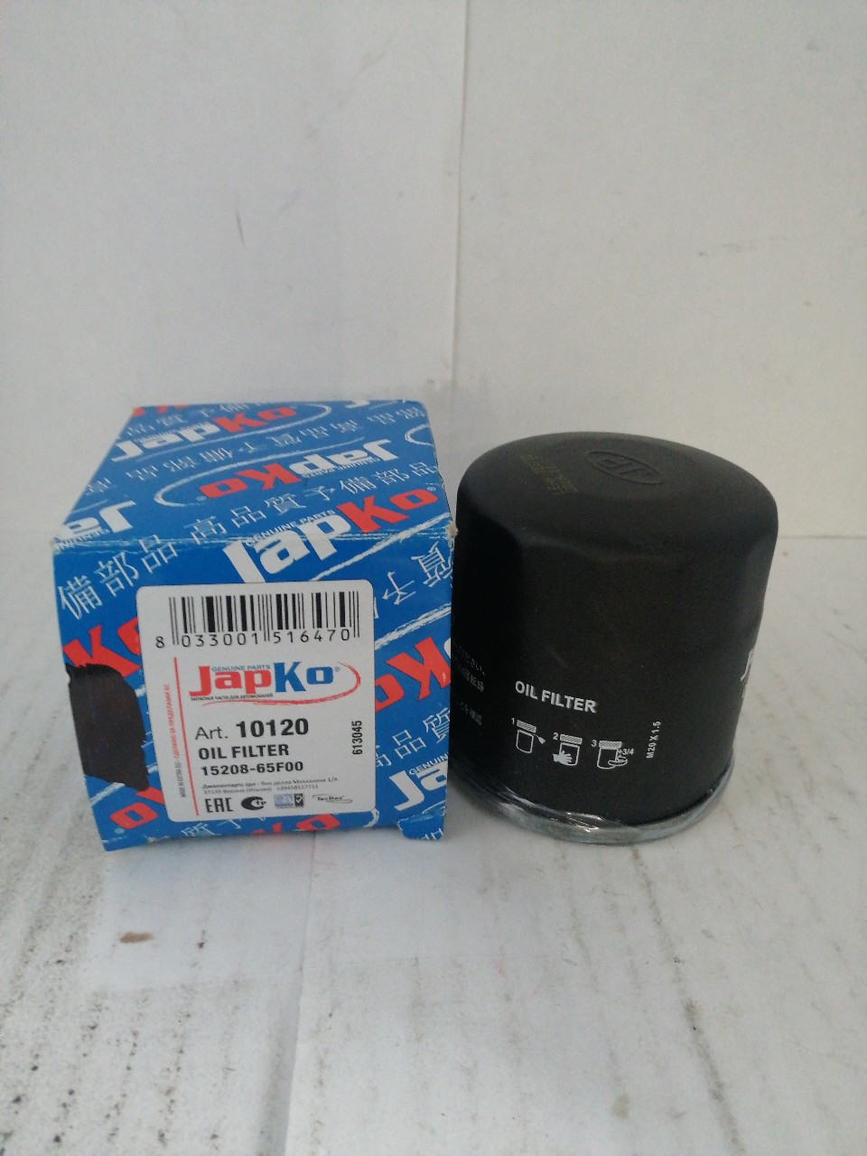 Купить запчасть JAPKO - 10120 Фильтр масляный Рено Duster, Arkana, XRAY 1.6i H4M, Koleos 2.5, Laguna 3, Latitude, Megane 3 M4R