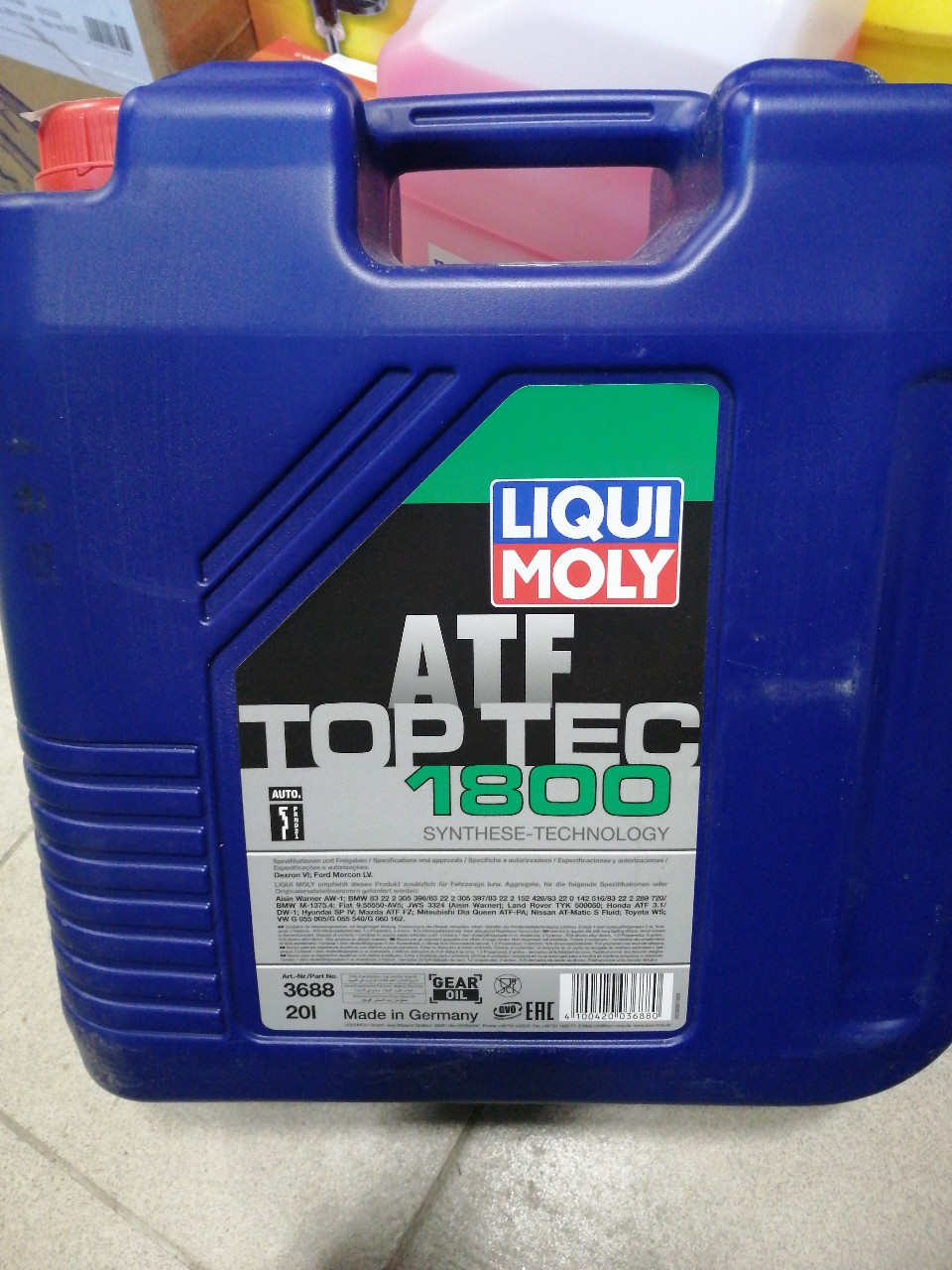 Купить запчасть LIQUI MOLY - 3688 3688 LiquiMoly НС-синт. тр.масло д/АКПП Top Tec ATF 1800 (20л)