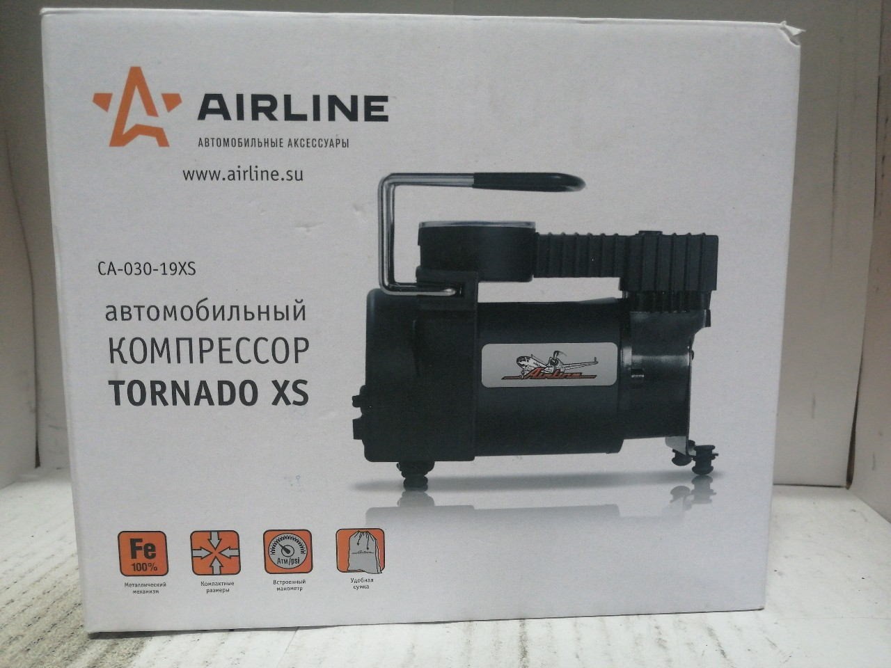 Купить запчасть AIRLINE - CA03019XS Компрессор TORNADO XS с сумкой (30 л/мин., 7 АТМ) (CA-030-19XS)